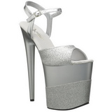 Argent Scintillement 20 cm Pleaser FLAMINGO-809-2G Talons Aiguilles Plateforme