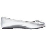 Argent Similicuir ANNA-01 grande taille chaussures ballerines