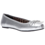 Argent Similicuir ANNA-01 grande taille chaussures ballerines