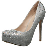 Argent Strass 13 cm DESTINY-06R Talons Aiguilles Escarpins