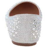 Argent TREAT-06 pierre cristal chaussures ballerines femmes plates