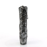 Argent motif serpent 18 cm 1040SPF exotic bottines de pole dance