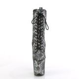 Argent motif serpent 20 cm 1040SPF exotic bottines de pole dance