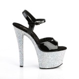 Argent paillettes 18 cm Pleaser SKY-309LG chaussure  talons de pole dance