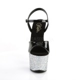 Argent paillettes 18 cm Pleaser SKY-309LG chaussure  talons de pole dance