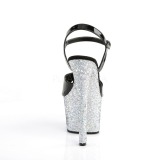 Argent paillettes 18 cm Pleaser SKY-309LG chaussure  talons de pole dance