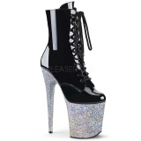 Argent paillettes 20 cm FLAMINGO-1020LG bottines de pole dance
