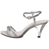 Argent pierre strass 8 cm BELLE-316 chaussures travesti