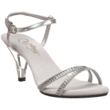 Argent pierre strass 8 cm BELLE-316 chaussures travesti