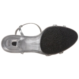 Argent pierre strass 8 cm BELLE-316 chaussures travesti