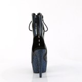 BEJ-1016-6 - 18 cm bottine talon haut femme pleaser strass noir