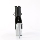 BEJ-1016-7 - 18 cm bottine talon haut femme pleaser strass noir