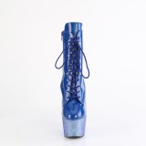 BEJ-1020-7 - 18 cm bottine talon haut femme pleaser strass bleu