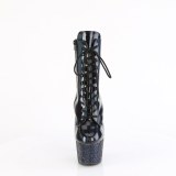 BEJ-1020-7 - 18 cm bottine talon haut femme pleaser strass noir