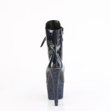 BEJ-1020-7 - 18 cm bottine talon haut femme pleaser strass noir