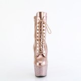 BEJ-1020-7 - 18 cm bottine talon haut femme pleaser strass or