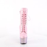 BEJ-1020-7 - 18 cm bottine talon haut femme pleaser strass rose