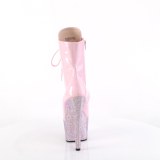 BEJ-1020-7 - 18 cm bottine talon haut femme pleaser strass rose