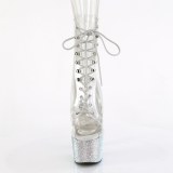 BEJ-1021C-7 - 18 cm bottine talon haut femme pleaser strass transparentes