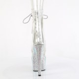 BEJ-1021C-7 - 18 cm bottine talon haut femme pleaser strass transparentes