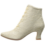 Beige 12 cm VICTORIAN-30 Bottines  Lacets Talons Hauts Femmes