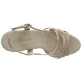 Beige 15 cm Pleaser DELIGHT-613 Sandales femme  talon