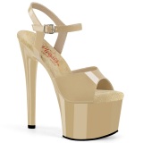 Beige 18 cm PASSION-709 pleaser sandales talon aiguille