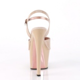 Beige 18 cm SKY-309TT pleaser sandales  semelles dore