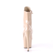 Beige Similicuir 18 cm ADORE-1020 bottines femmes à lacets
