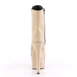 Beige Similicuir 18 cm ADORE-1020FS bottines femmes  lacets