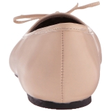Beige Similicuir ANNA-01 grande taille chaussures ballerines