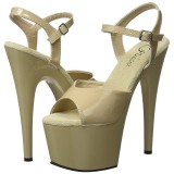 Beige Verni 18 cm ADORE-709 Talons Hauts Plateforme