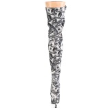 Billets dun dollar 20 cm ADORE-3000DP bottes overknee plateforme de pole dance