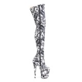 Billets dun dollar 20 cm FLAMINGO-3000DP bottes overknee plateforme de pole dance