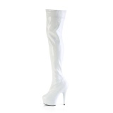 Blanc 15 cm DELIGHT-3000HWR Hologramme bottes overknee plateforme de pole dance