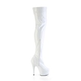 Blanc 15 cm DELIGHT-3000HWR Hologramme bottes overknee plateforme de pole dance