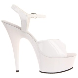 Blanc 15 cm DELIGHT-609 talons hauts pleaser plateforme