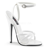 Blanc 15 cm Devious DOMINA-108 sandales à talons aiguilles
