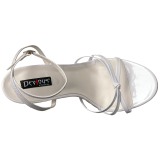 Blanc 15 cm Devious DOMINA-108 sandales à talons aiguilles
