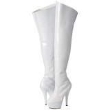 Blanc 15 cm KISS-3010 Cuissardes Bottes Plateforme