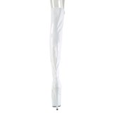 Blanc 18 cm ADORE-3011HWR Hologramme plateforme bottes cuissardes bout ouvert