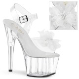 Blanc 18 cm ADORE-708BFL sandales pleaser plateforme
