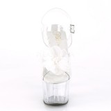 Blanc 18 cm ADORE-708BFL sandales pleaser plateforme