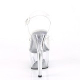 Blanc 18 cm ADORE-708BFL sandales pleaser plateforme