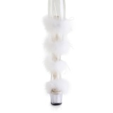 Blanc 18 cm ADORE-728F sandales  talons hauts et plumes pole dance