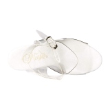 Blanc 18 cm FLASHDANCE-708 sandales LED ampoule pour stripteaseuse