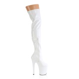 Blanc 20 cm FLAMINGO-3000HWR Hologramme bottes overknee plateforme de pole dance