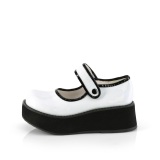 Blanc 6 cm SPRITE-01 emo chaussures mary jane  boucles