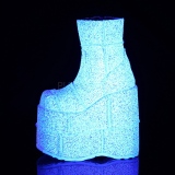 Blanc Glitter 18 cm STACK-201G Bottines Plateforme Hommes