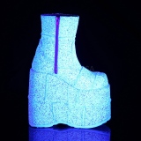 Blanc Glitter 18 cm STACK-201G Bottines Plateforme Hommes